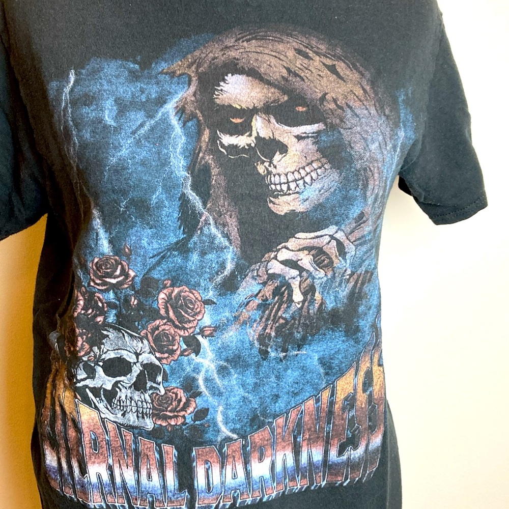 On the Low OTL Eternal Darkness Graphic Cotton Short Sleeve Black T-Shirt Small